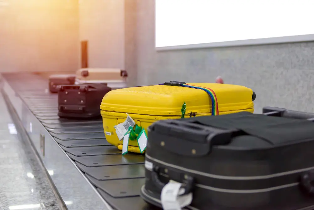 Airline baggage rules explained with a suitcase and carry-on bag for stress-free travel planning