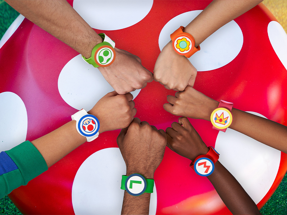 Super Nintendo World Osaka interactive gameplay using Power-Up Bands and digital challenges