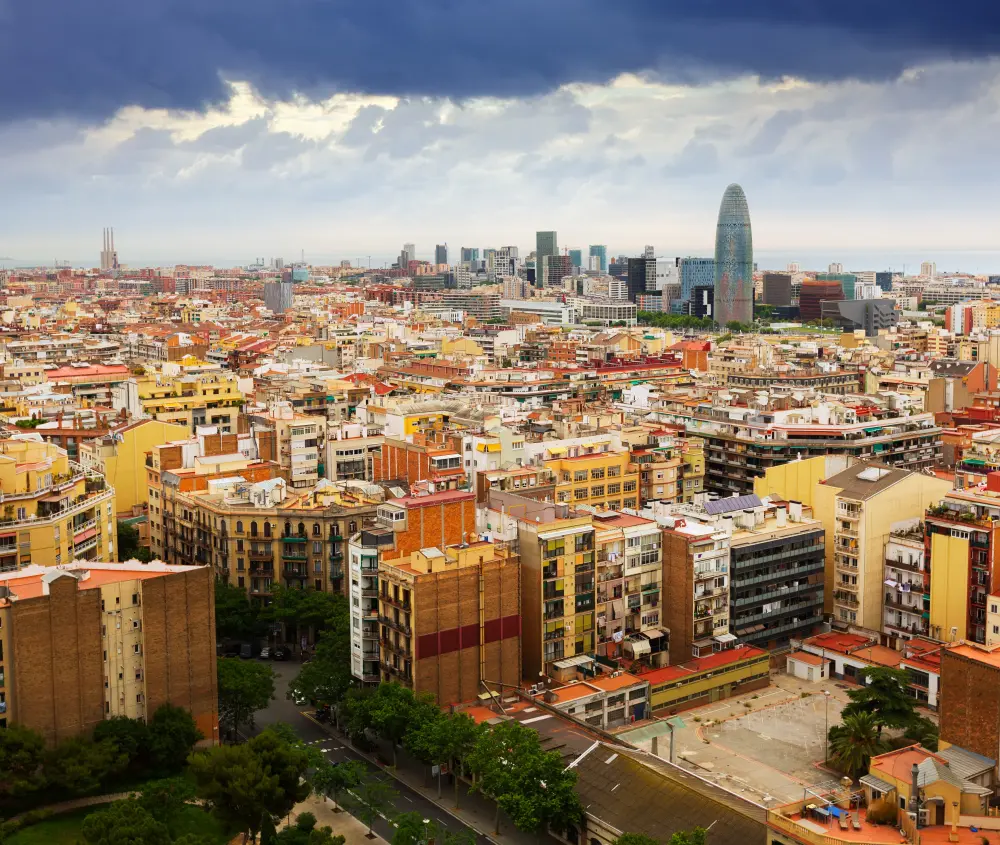 Barcelona city view with iconic architecture and walkable areas perfect for a balanced travel itinerary