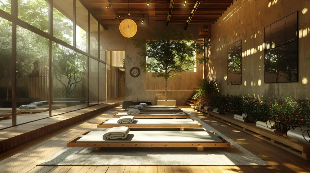 mother daughter trips on a budget attending a local wellness retreat yoga session