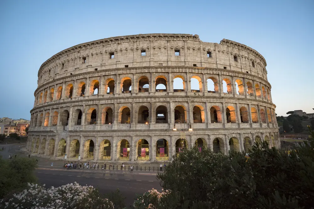 Rome Italy historic landmarks and ancient architecture during fall season