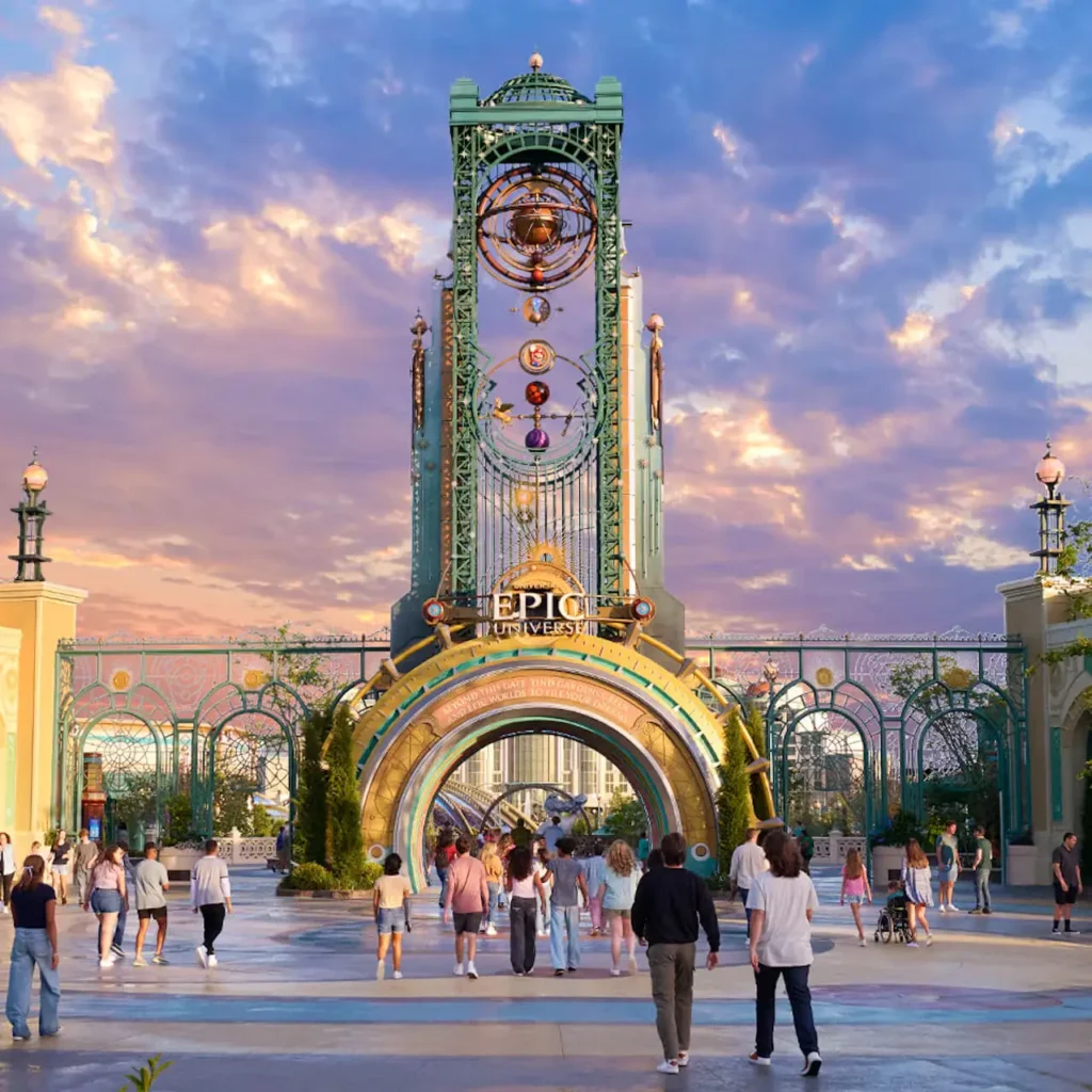 Visitors enjoying short lines during off peak season while planning a trip to Universal Studios on a budget.