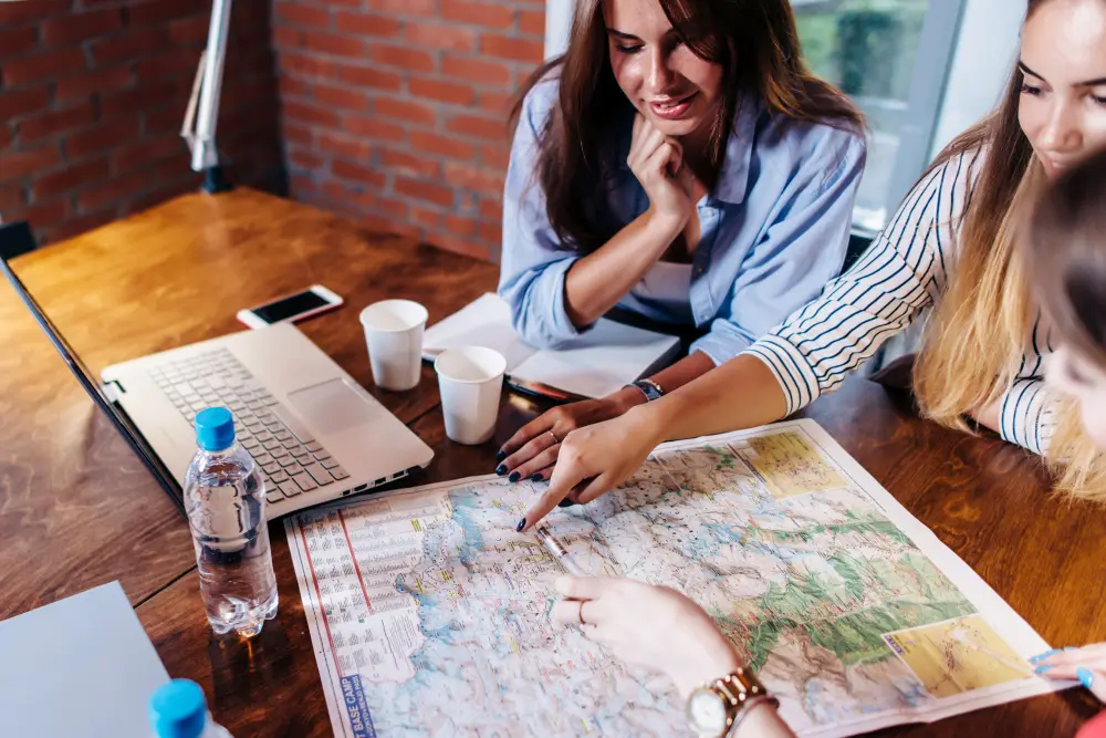 how to plan a car road trip choosing destination on map before travel