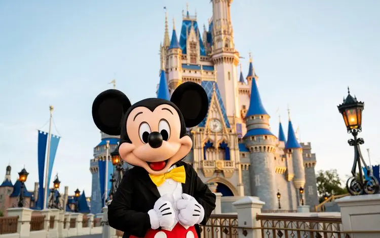 how to plan a trip to disney family walking toward castle at disney park