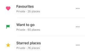 how to use google maps to plan a trip organizing saved places with colors and icons in Google Maps