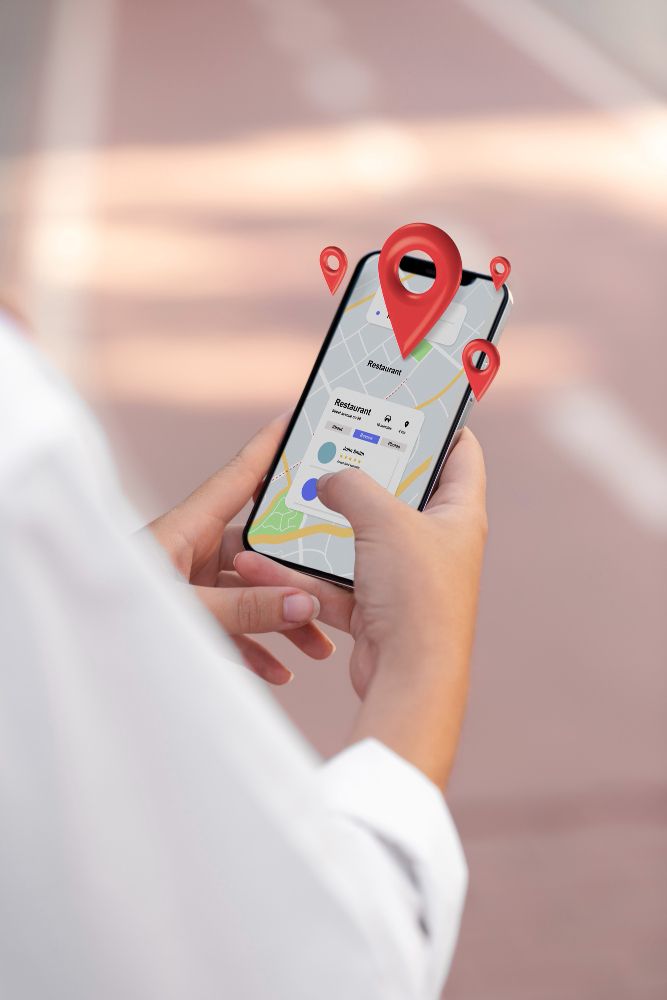 Google Maps location sharing screen on a smartphone showing real-time trip sharing with a contact, a useful feature when learning how to plan a road trip on google maps with your travel group.