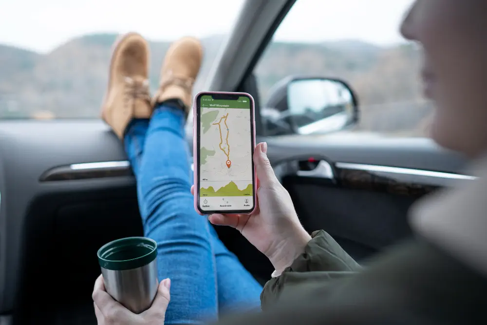 how to plan a road trip in google maps using route overview on smartphone navigation screen